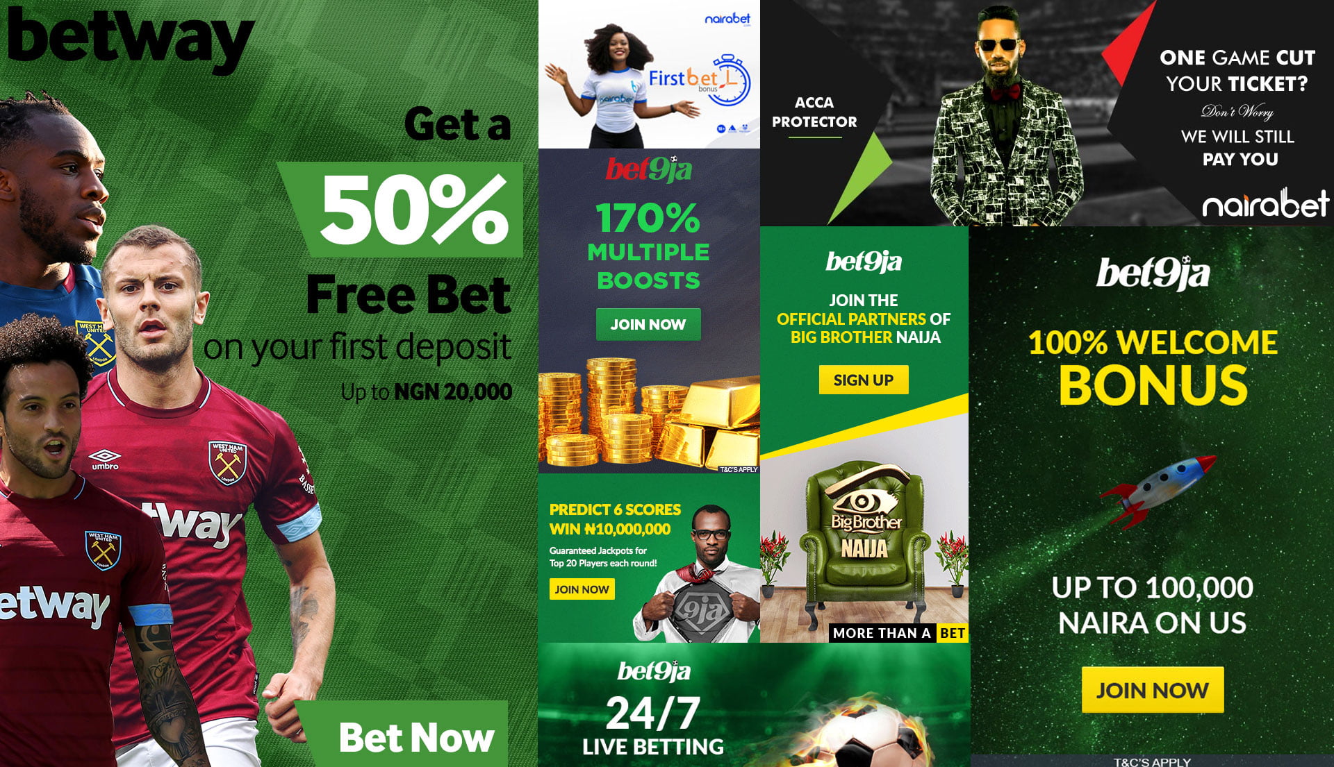 top sports free bet offers for Nigeria betting in Naira