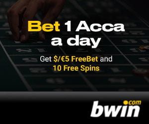 grab a €/$5 FreeBet + 10 Free spins every day to get the most out of the 19/20 season, featuring Leagues from all around the world including the Africa Champions League? You need to opt-in, place a €/$15 pre-match combi with 3 selections with every selection at minimum odds of 1.50, and as soon as your bet is placed, you’ll receive a €/$5 FreeBet and 10 Free Spins. This offer is available once every 24-hour period.