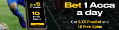 bwin Grab a €/$5 FreeBet + 10 Free spins every day. To claim you need to place a €/$15 pre-match combi with 3 selections.